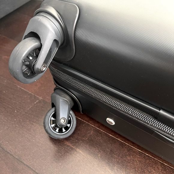 Roberto Cavalli Black Logo Hardshell Carry-On Suitcase Luggage NWT $550 - Picture 3 of 14